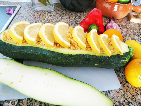 raw food stuffed zucchini